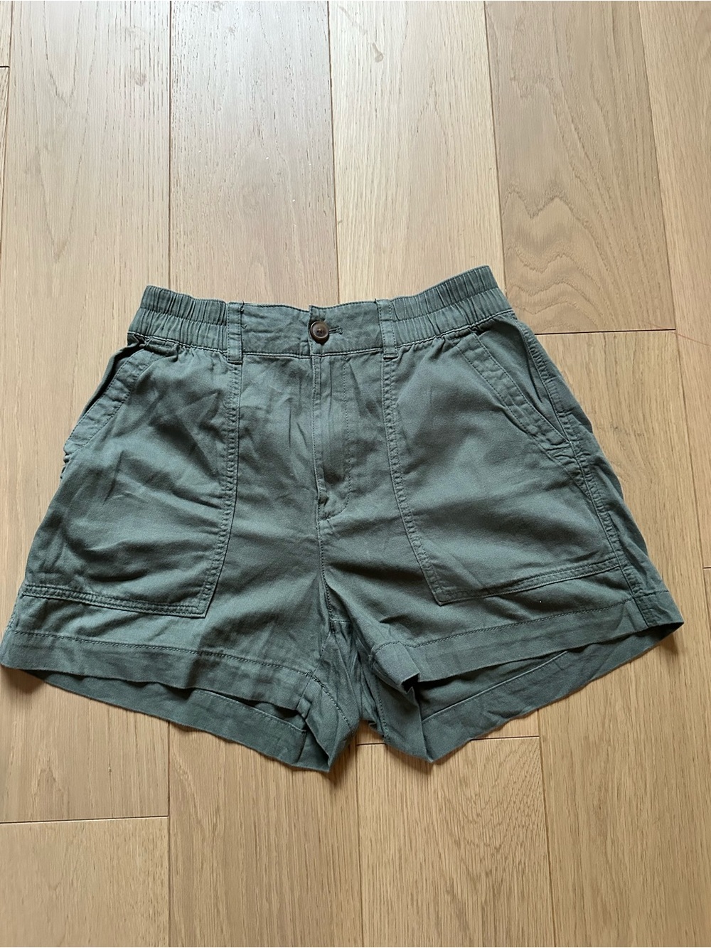 GAP Olive Green High Waist Casual Shorts